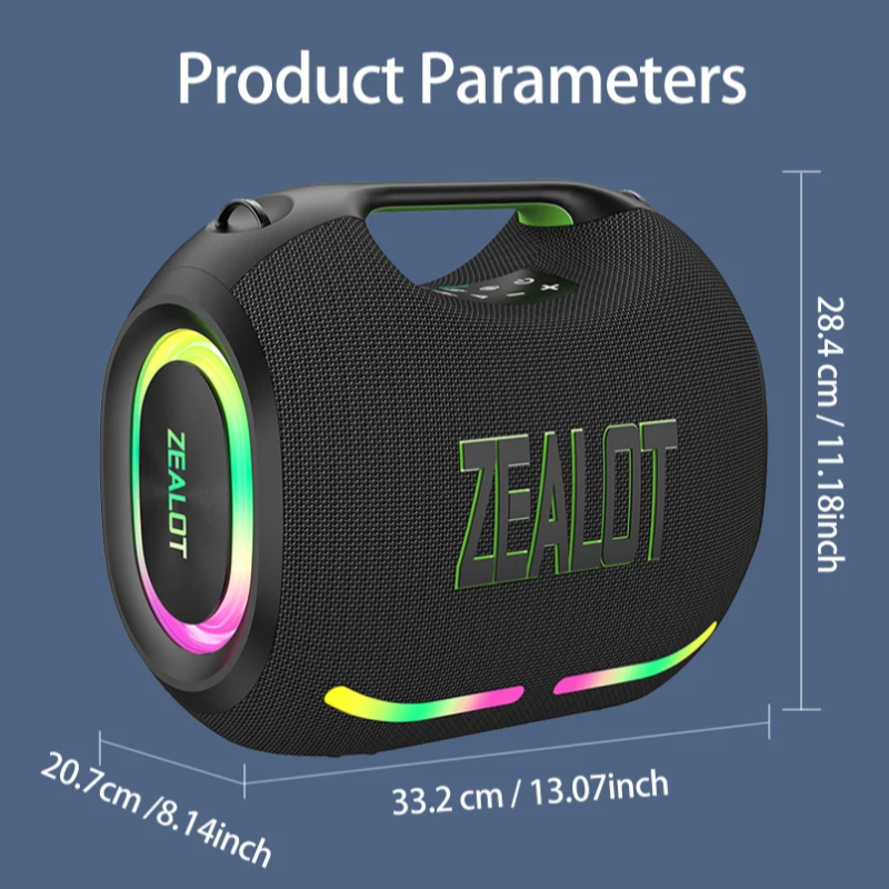 ZEALOT-ZE01 120W ワイヤレススピーカー ZEALOT-ZE01 120W Big Power Wireless TWS Subwoofer Bluetooth