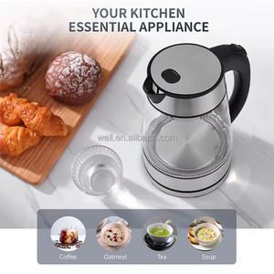 1.7L 2200W Heat Resistant Chinese Color <strong>Changing</strong> Glass Electric Tea <strong>Kettle</strong> Electric <strong>Kettle</strong> with Tea Infuser - Product Image 2