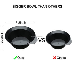 2025 Vinnie nueva llegada salón para teñir el cabello tazón mezclador cepillo peine Kit Set 5 unids/set herramientas de tintado de plástico salones de peluquería - Product Image 4