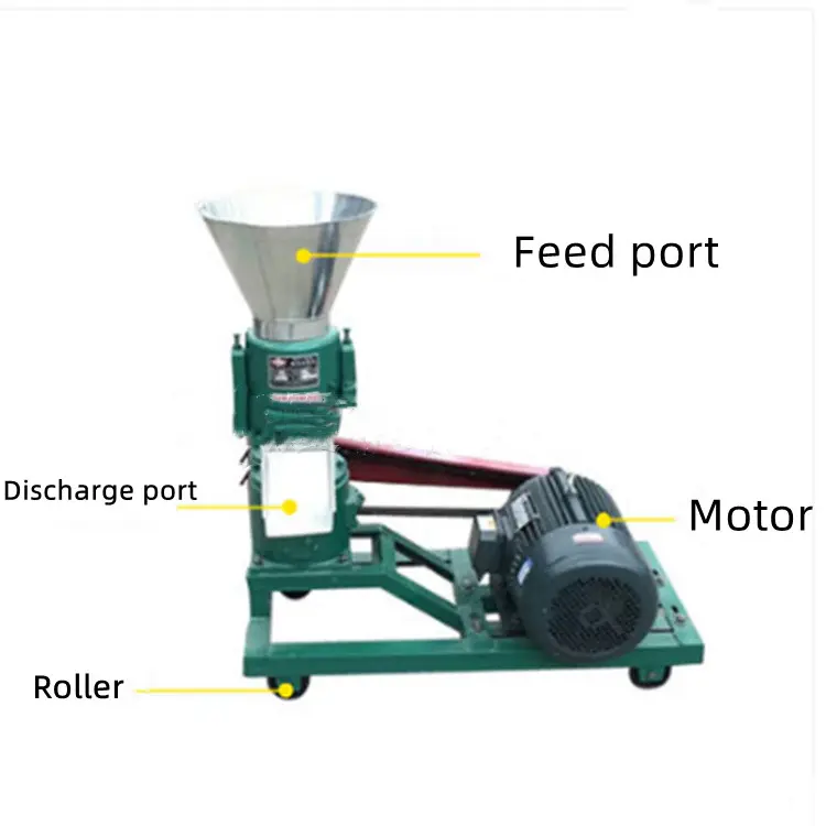 Saman yemi pelet makinesi yetiştiriciliği besleme bulking granül pelet makinesi fabrika