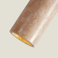 Luminaire suspendu en marbre travertin Wabi Sabi, lustre moderne à LED blanc chaud pour la maison, le bureau et la décoration intérieure, sur mesure