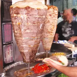 Mesin pengiris Kebab elektrik 0.6mm, mesin pemotong daging sapi panggang, mesin pengiris Shawarma