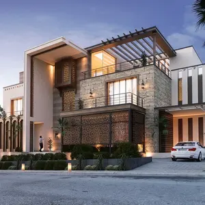 Le plus populaire Maison préfabriquée à ossature légère en acier <span class=keywords><strong>Bungalow</strong></span> Luxury Villa Resort Holiday Hotel - Product Image 1