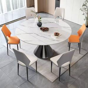 Table et chaises de salle à manger en pierre frittée, style moderne et simple, vente en gros d'usine - Product Image 1