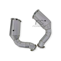 Header Knalpot Downpipe Berinsulasi 200CELL High Flow untuk Porsche Cayenne Turbo GT 4.0T 2022-2024 Pipa Performa SS304 Upgrade
