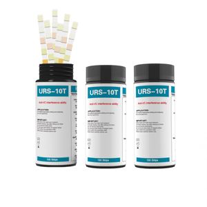 Vente chaude bloc de dix couleurs Fournir des résultats rapides bandelettes de <span class=keywords><strong>test</strong></span> chimique d'urine URS-10T - Product Image 1