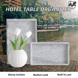 Bandeja de Mármol para Servir Hecha a Mano en India - Ecológica - Lujosa y Duradera - Gran Venta - Product Image 2