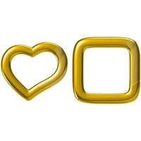 Vente en gros de connecteurs en or jaune 18 carats Au750, ronds, carrés, en forme de cœur, triangulaires, en or véritable, fermoir antique pour la fabrication de bijoux en DIY