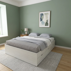 Cama de Madera Moderna de Dos Plazas con Panel, en Oferta, se Combina Perfectamente con Diversos Estilos de Muebles para Dormitorio, NUEVA - Product Image 2