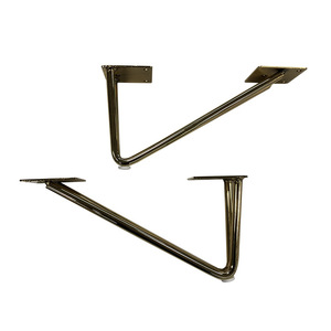 Luye Hardware Metal Furniture <b>Legs</b> Carbon Steel Matte Titanium Finish For Sofa Cabinet TV Stand Support Accessories - Product Image 3