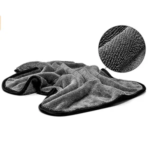 Toalha de microfibra para lavagem de carros, toalha de microfibra de secagem rápida super absorvente de camada única torcida, ideal para secagem de carros