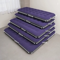Matelas pneumatique portable hypoallergénique en tissu polyester, design pliable, pompe électrique incluse pour le camping, la chambre à coucher, l'entrepôt