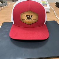 Özel Logo deri yama Vintage 6 Panel düz Bill Mesh erkekler sörf spor Gorros kamyon şoförü Snapback beyzbol şapkası kap