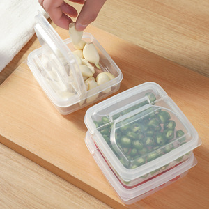 Cheese <b>Container</b> Flip Top Airtight Rectangle <b>Refrigerator</b> Food Storage Box For Butter Garlic Scallion Ginger Condiment - Product Image 2