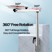 Offres Flash VR : Pieds de Table Amovibles et Rotatifs en Alliage d'Aluminium pour PC Portable, Idéaux pour Camping-Car, Caravane et Yacht