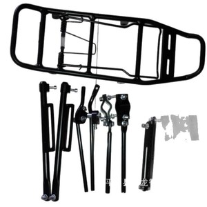 Portaequipajes trasero para bicicleta, aleación de aluminio, desmontable, de liberación rápida, para instalación en superficie de bicicleta de montaña, color negro - Product Image 3