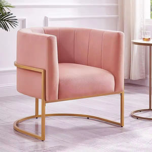 <span class=keywords><strong>Fauteuil</strong></span> rond moderne avec revêtement en <span class=keywords><strong>velours</strong></span> et structure en métal, <span class=keywords><strong>fauteuil</strong></span> <span class=keywords><strong>d</strong></span>'appoint confortable et luxueux <span class=keywords><strong>pour</strong></span> salon, chambre à coucher - Product Image 3