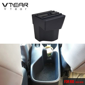 Vtear Elegante Caja de Almacenamiento Deslizante de ABS y Cuero PU con Portavasos para <span class=keywords><strong>Kia</strong></span> <span class=keywords><strong>Rio</strong></span>/<span class=keywords><strong>Rio</strong></span> GT 2012-2020 - Product Image 2