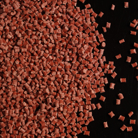 Matériau plastique PA66 GF25 de couleur rouge brique, sans halogène, ignifuge de classe V0, fabriqué en Chine