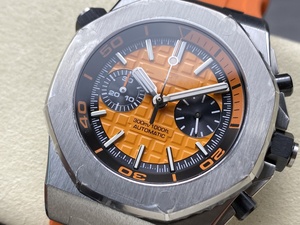 Reloj Mecánico de Lujo para Buceo, de la Mejor Calidad, 42 mm, Fábrica MS, Movimiento ETA 3124, Modelo 26703, Multifunción, Cronógrafo, Color Naranja - Product Image 3