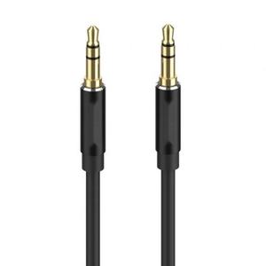Cable estéreo macho a macho de 3,5 mm, 50 cm, negro, ideal para conectar dispositivos de audio y escuchar música. - Product Image 1
