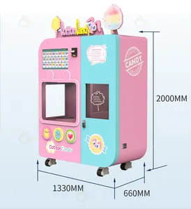 Red Rabbit 2024 Latest Exclusive Robotic Arm Sensing Chip Automatic Cotton Candy Vending Machine Manufacturer