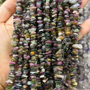 Perles de cristal transparentes authentiques de 5-8 mm, brin de 80 cm de long, éclats de quartz blanc - Product Image 5