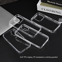 Coque transparente pour iPhone 16 17 18 Pro Max, coque transparente en cristal, antichoc, pour téléphone portable