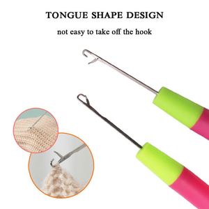 Crochet à dreadlocks en plastique en gros d'usine, outils de coiffure DIY, aiguilles à crochet pour extensions capillaires - Product Image 5
