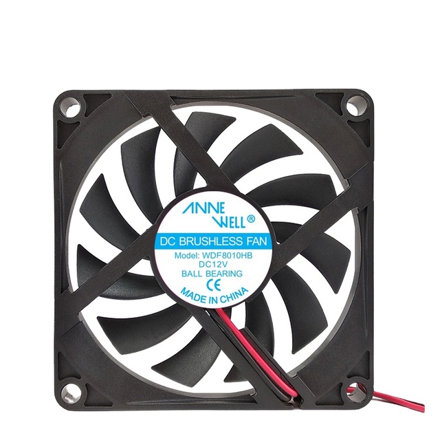 8010 Ball Bearing Cooling Fan 80mm 3000RPM 80x80x10mm DC 12V 24V Micro Brushless Axial for Thermal Management LED Screen DIY