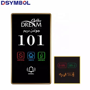 ป้ายเลขห้องพักโรงแรมแบบกำหนดเอง DSYMBOL รุ่นใหม่ ปี 2025 ป้ายห้ามรบกวน/ทำความสะอาด ป้ายเลขห้องพักอัจฉริยะพร้อมกริ่งประตู - Product Image 1