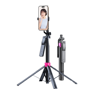 Perche à selfie SS1 de haute qualité, <span class=keywords><strong>trépied</strong></span> miniature stable en alliage d'aluminium de 1,65 m, directement de l'usine pour appareil photo, perche à selfie multifonctionnelle - Product Image 4