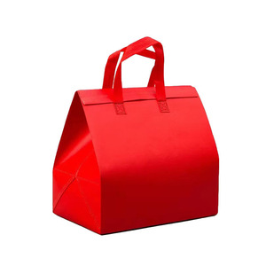 Bolsa Térmica Impermeable para Llevar Comida, Personalizada con Logotipo de Fábrica, Reutilizable, Portátil, de Tela No Tejida, con Aislamiento de Papel de Aluminio Plateado - Product Image 5