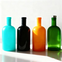 Vente en gros 100ml 10cl Brandy Mini Gin Vodka Liqueur Spiritueux Bouteilles en verre de luxe avec bouchons