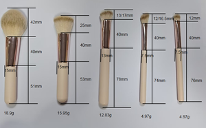 Nuoyou Người Phụ Nữ Quà Tặng <span class=keywords><strong>12Pcs</strong></span> Có Thể Sạc Lại Ánh Sáng Du Lịch Kích Thước Sang Trọng Thân Thiện Với Môi Gỗ Xử Lý Trang Điểm Bàn Chải Thiết Kế Mới Trang Điểm Công Cụ - Product Image 3