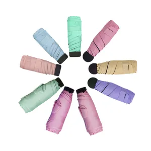 2020 고품질 패션 미니 포켓 여성 브랜드 5 접는 우산 포장 상자