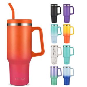 40oz Stainless Steel Tumbler Vacuum Insulated With Handle <b>Straw</b> for Car Large Capacity Double Wall Ice Mac <b>Cup</b> - Product Image 3