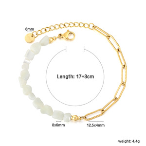 Bracelet en cristal de style européen et américain, chaîne en acier inoxydable, bijoux de mode unisexe - Product Image 5