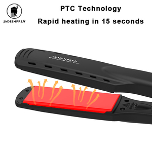 Plancha de pelo eléctrica de hierro plano LCD de titanio profesional Control de temperatura para uso doméstico al aire libre en Hotel al por mayor - Product Image 3