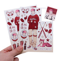 Benutzer definierte A3/A4/A5 Schul journal Notebook Vinyl Aufkleber Anime Aufkleber für Notebooks Kinder