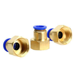 ข้อต่อลมแบบตรง ยี่ห้อ Yixing รุ่น Brass Quick Coupler ฝาสีน้ำเงิน เกลียวใน ขนาด 1/2 นิ้ว - Product Image 1