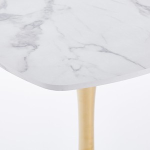 Square Dining <b>Table</b> Marble Top Golden Metal Frame Modern Design Home Furniture 2-4 Persons <b>Small</b> Space Apartment - Product Image 5
