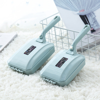 FF6176 Brosse anti-peluches manuelle portable à long manche, rouleau pour poils d'animaux, grattoir anti-poussière, brosse de nettoyage pour tapis
