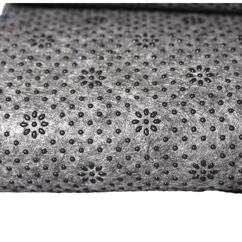 Wholesale Black Non-Woven Non-Skip Secondary Rug Backing Fabric Dot Style DIY Carpets Rugs with Plain Gun