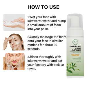Detergente Schiumogeno Energizzante per il Viso alla Camelia, Controllo dell'Oleosità, Idratante, Purificante Profondo dei Pori, per Pelli Sensibili - Product Image 6