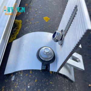 Art Sign Factory Support de montage solaire en aluminium avec pince en forme de L pour la <span class=keywords><strong>fixation</strong></span> du panneau <span class=keywords><strong>sur</strong></span> le toit ondulé - Product Image 4