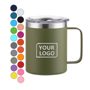 12oz Stainless Steel Thermos Tumbler Handle Lid Large Capacity <b>Straw</b> Double Wall Vacuum Insulated LED Temperature Display 6-12 - Product Image 1