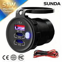Chargeur USB Moto 3 Ports en Gros Usine, Prise de Charge Rapide Étanche 12V, Logo Personnalisé CE RoHS pour Moto et Scooter