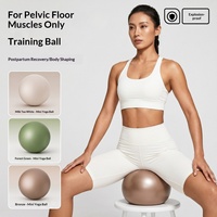 Ballon de Yoga Pilates Petit Modèle D 22cm en PVC Épais Anti-éclatement pour Entraînement et Exercices des Muscles du Plancher Pelvien Post-partum