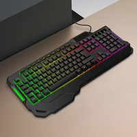Clavier de jeu 114 touches Disposition espagnole russe arabe Clavier rétroéclairé RVB Étanche Clavier de jeu multifonction